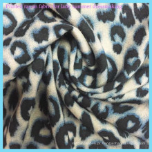 Tecido leve de raiom estampado de leopardo para roupas para mulheres sexy